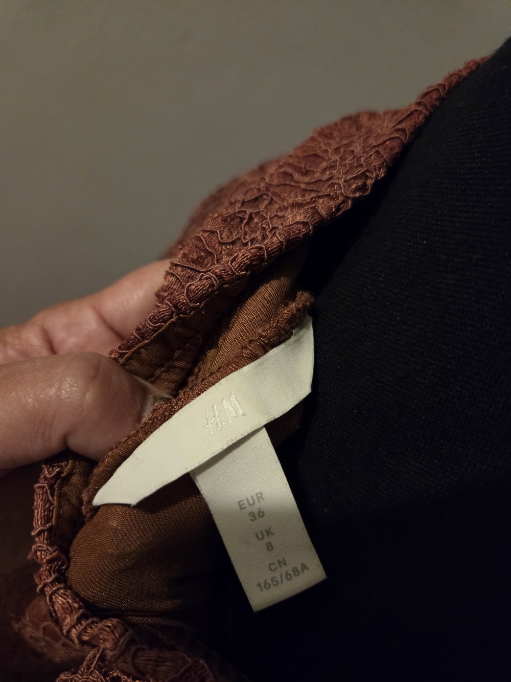 H&M Rust Colored Tiered Lace Maxi Skirt - Picture 8 of 8
